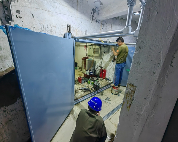 山西西龍池電站防火門、快速門施工現(xiàn)場